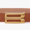 Jumbo dorian belt in tan smooth leather