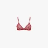 Lace bra in poppy red