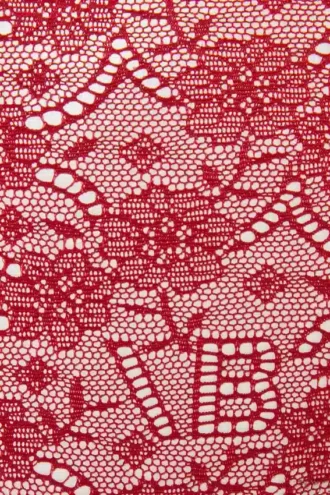 Lace bra in poppy red