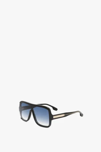 Layered mask sunglasses in black gradient