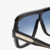 Layered mask sunglasses in black gradient