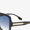 Layered mask sunglasses in black gradient