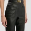 Leather alina trouser in black