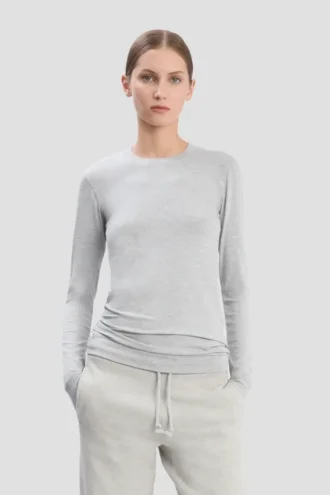 Long sleeve t-shirt in grey marl