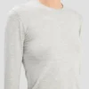 Long sleeve t-shirt in grey marl