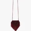 Manhattan beaded pouch in burgundy
