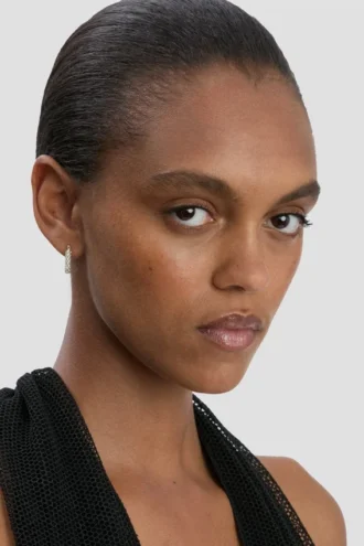 Medium pava crystal hoop earrings