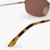 Metal sunglasses in gold honey havana