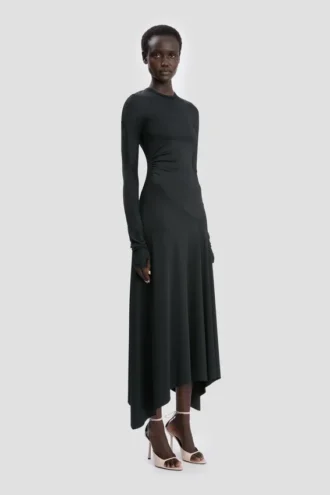 Midi dress in black