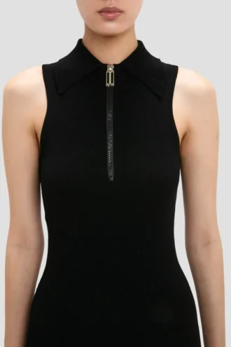 Mira midi dress in black