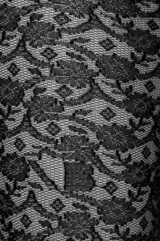 Monogram lace tights in black