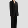 Notched lapel jacket in black