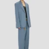Notched lapel jacket in cloud blue