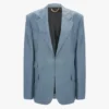 Notched lapel jacket in cloud blue