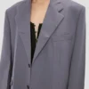Notched lapel jacket in flint