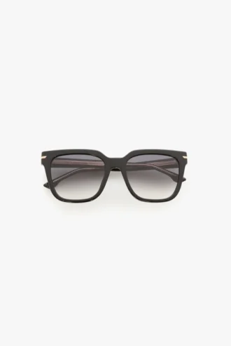 Oversized acetate sunglasses in black