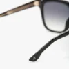 Oversized acetate sunglasses in black