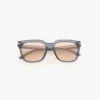 Oversized acetate sunglasses in transparent blue