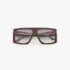 Oversized flat top frame in burgundy