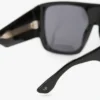Oversized soft square acetate frame in black