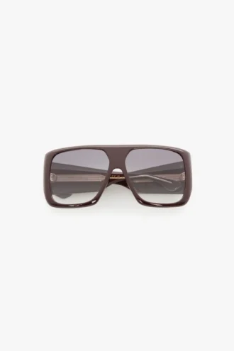 Oversized soft square acetate frame in burgundy