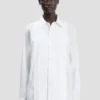 Pin tuck shirt in white