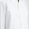 Pin tuck shirt in white
