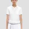 Polo collar top in white