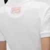 Polo collar top in white