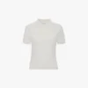 Polo collar top in white