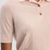 Polo top in pale rose