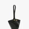 Portofino dia clutch in black leather