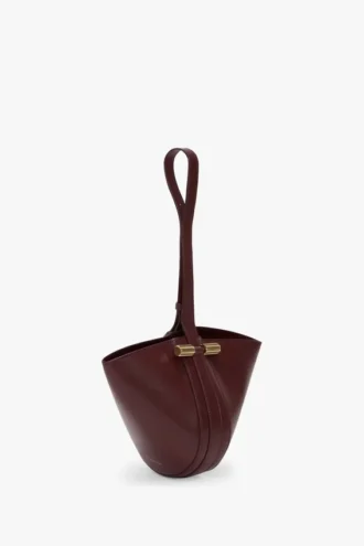 Portofino dia clutch in burgundy leather