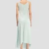 Posy midi dress in aquamarine