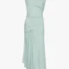 Posy midi dress in aquamarine