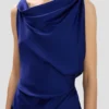 Posy midi dress in bright indigo