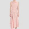 Posy midi dress in dusty pink