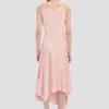 Posy midi dress in dusty pink