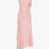 Posy midi dress in dusty pink