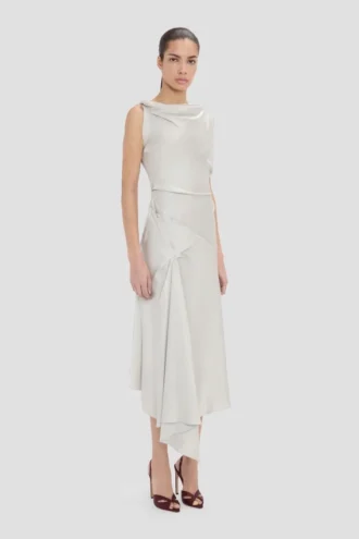 Posy midi dress in magnesium