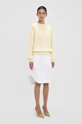 Relaxed fit jumper in ivory