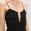Rouleaux cami top in black