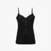 Rouleaux cami top in black