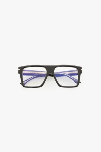 Sculpted flat top frame in black