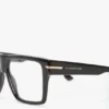 Sculpted flat top frame in black
