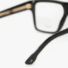 Sculpted flat top frame in black
