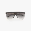 Sculpted metal and acetate sunglasses with flat top