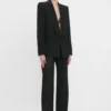 Shawl collar tux jacket in black