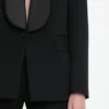 Shawl collar tux jacket in black