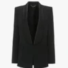 Shawl collar tux jacket in black